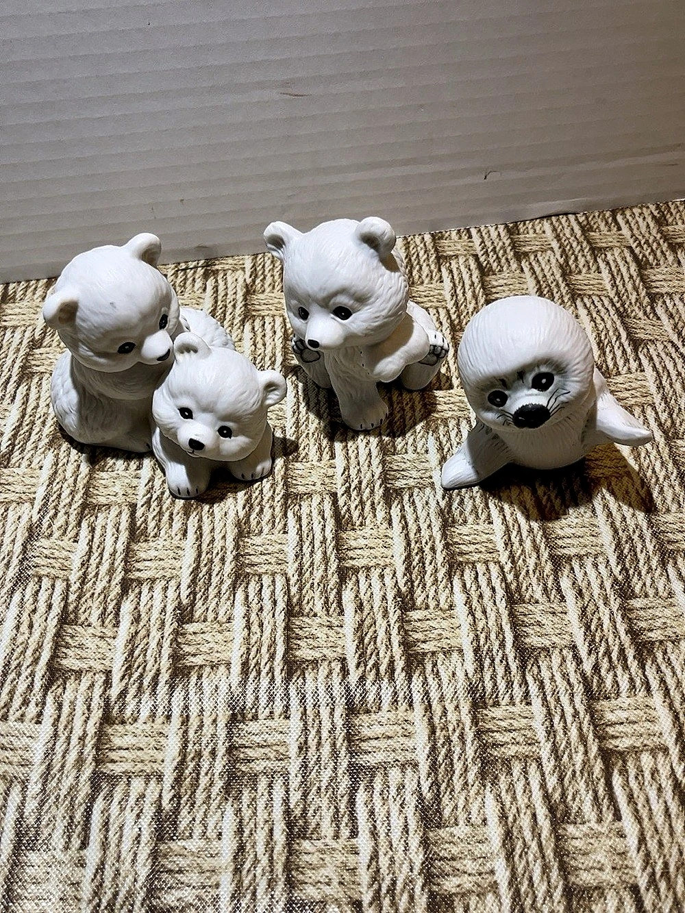 Vintage Enesco Morehead Endangered Young’uns Polar Bears & Seal Set of 3